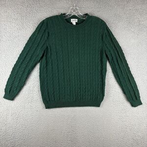 Vintage Cuddle Knit Sweater Women’s Large Green Pullover Long Sleeve (Hole)